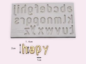 Molde silicona letras chicas